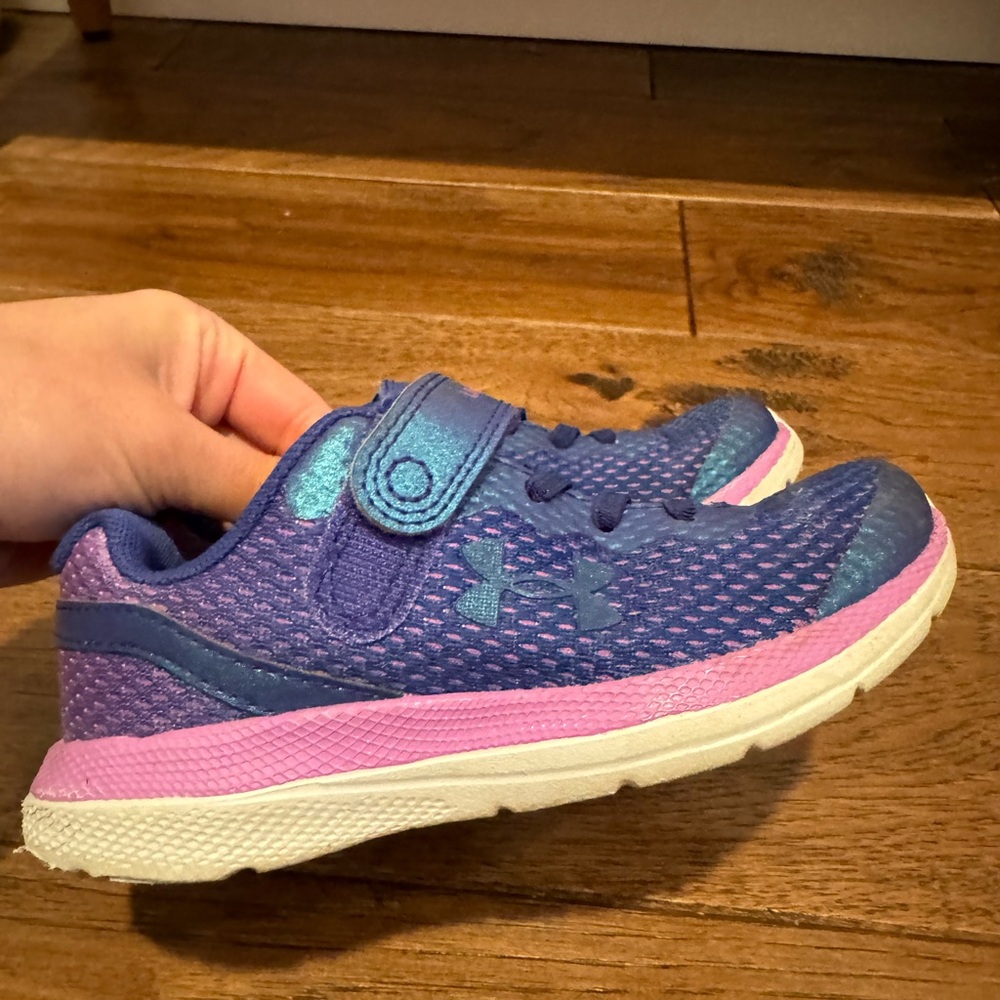 Girl’s tennis shoes, Under Armour, Size 11 (US); Gently used;